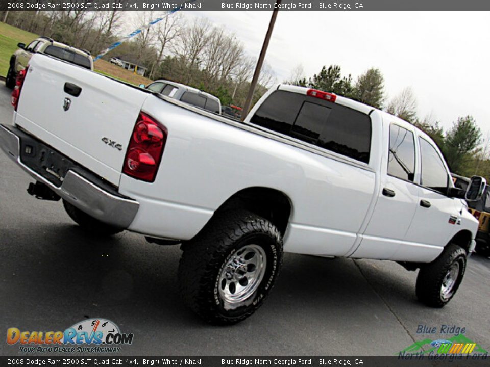 2008 Dodge Ram 2500 SLT Quad Cab 4x4 Bright White / Khaki Photo #21