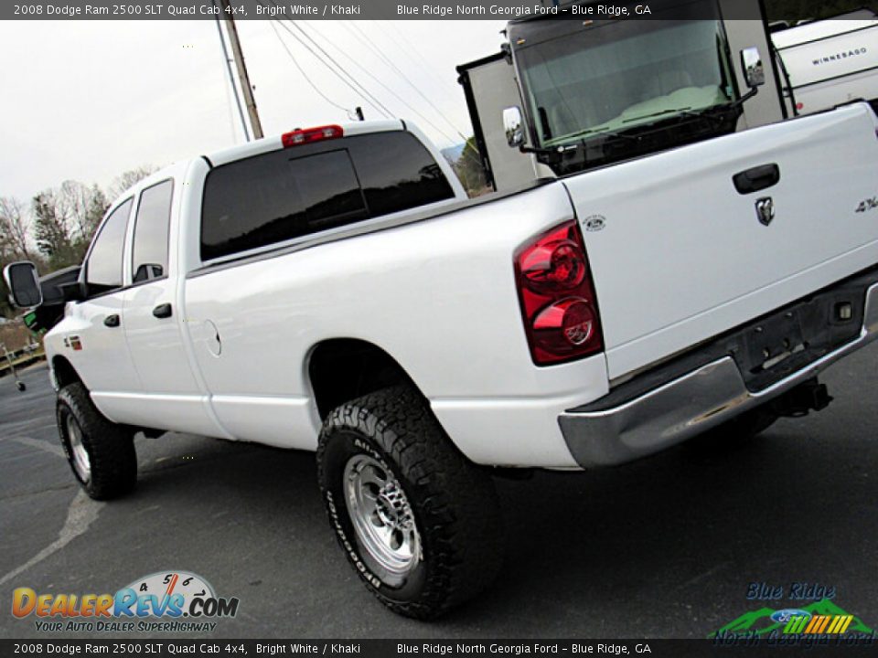 2008 Dodge Ram 2500 SLT Quad Cab 4x4 Bright White / Khaki Photo #22