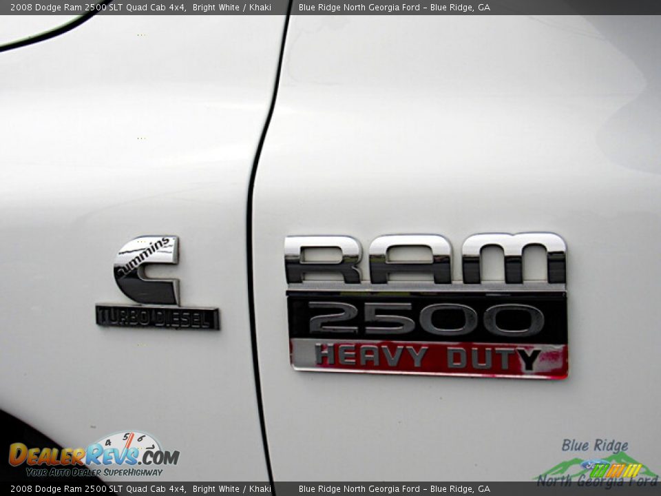 2008 Dodge Ram 2500 SLT Quad Cab 4x4 Bright White / Khaki Photo #23