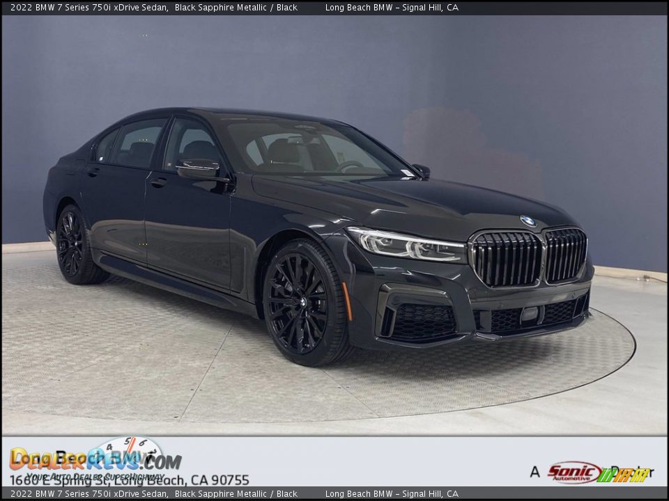 2022 BMW 7 Series 750i xDrive Sedan Black Sapphire Metallic / Black Photo #1