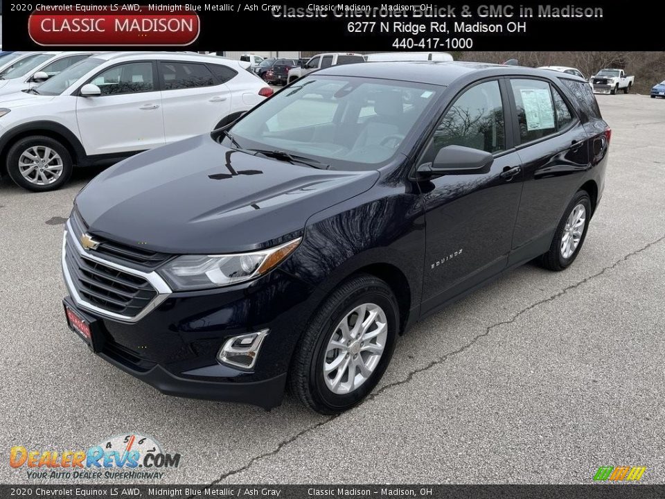 2020 Chevrolet Equinox LS AWD Midnight Blue Metallic / Ash Gray Photo #1