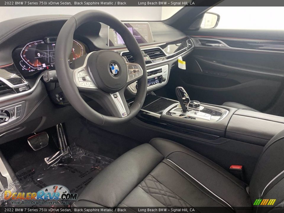 Black Interior - 2022 BMW 7 Series 750i xDrive Sedan Photo #12