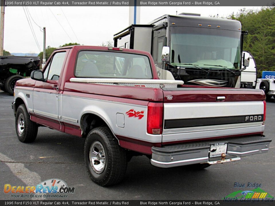 1996 Ford F150 XLT Regular Cab 4x4 Toreador Red Metallic / Ruby Red Photo #3