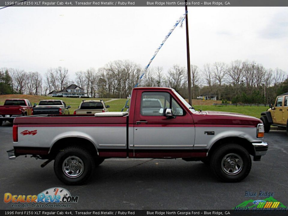 1996 Ford F150 XLT Regular Cab 4x4 Toreador Red Metallic / Ruby Red Photo #6