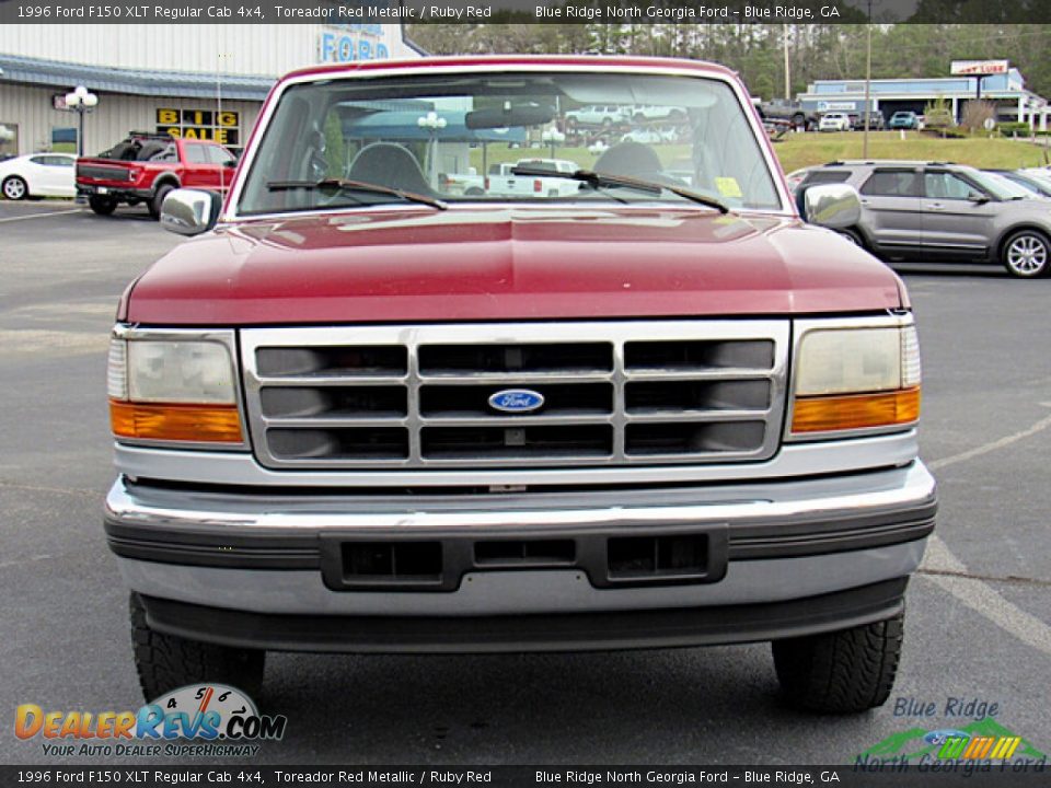 1996 Ford F150 XLT Regular Cab 4x4 Toreador Red Metallic / Ruby Red Photo #8