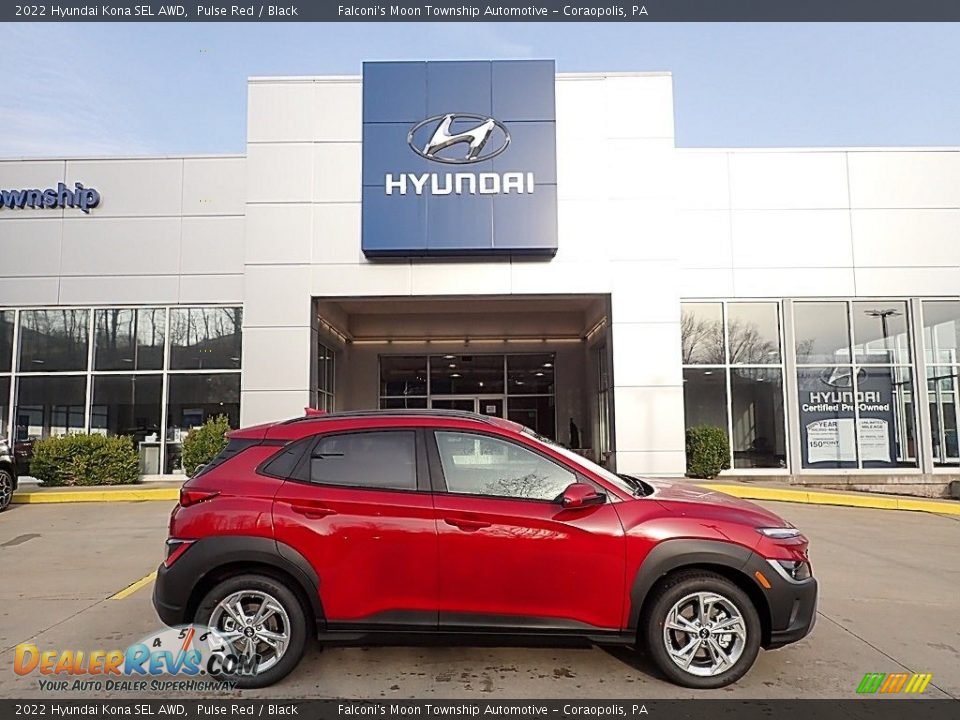 2022 Hyundai Kona SEL AWD Pulse Red / Black Photo #1