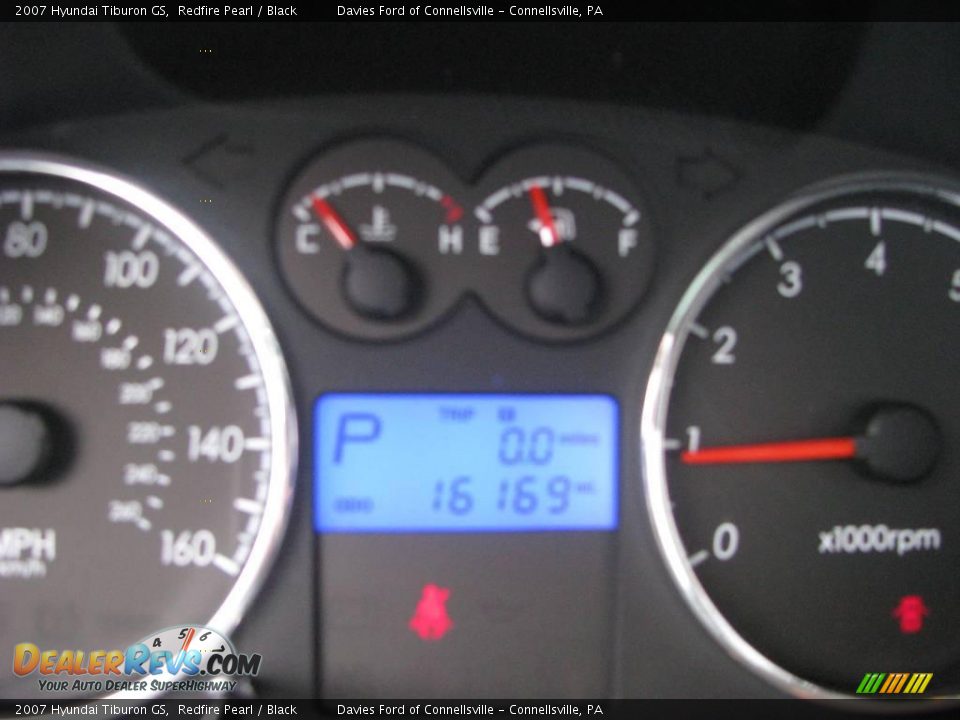 2007 Hyundai Tiburon GS Redfire Pearl / Black Photo #15