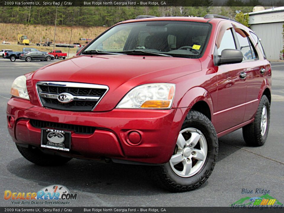 2009 Kia Sorento LX Spicy Red / Gray Photo #1