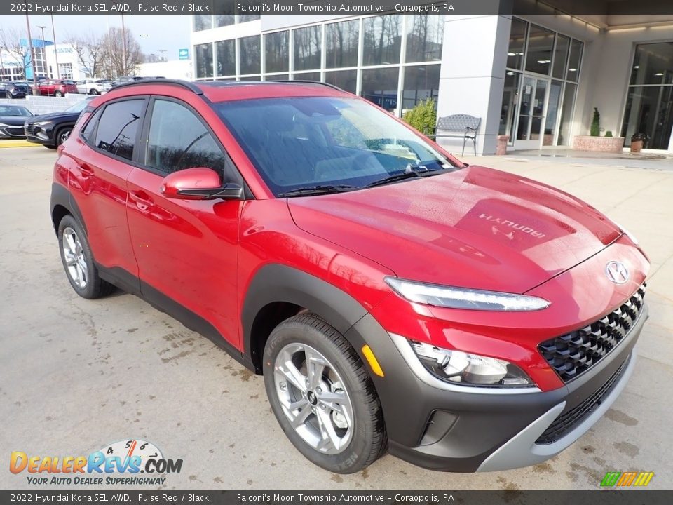 2022 Hyundai Kona SEL AWD Pulse Red / Black Photo #9