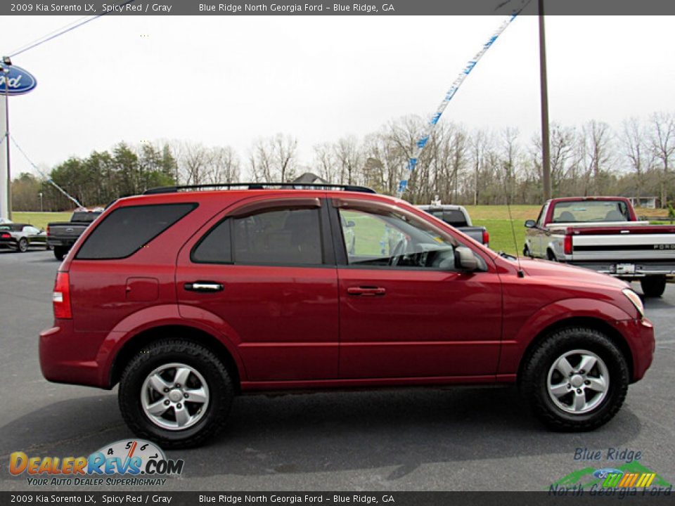 2009 Kia Sorento LX Spicy Red / Gray Photo #6