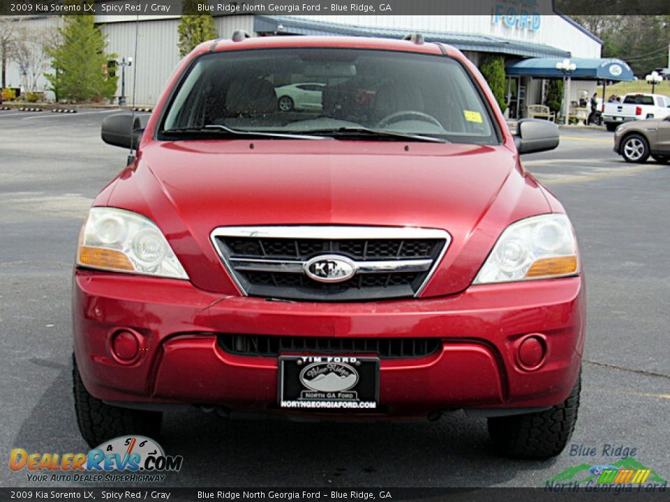 2009 Kia Sorento LX Spicy Red / Gray Photo #8