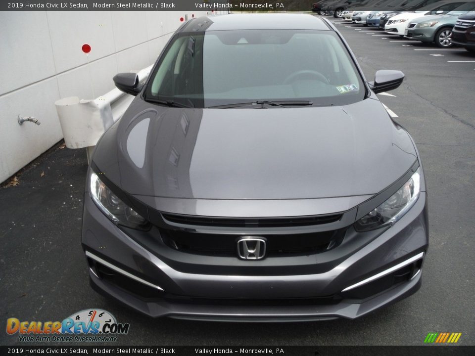 2019 Honda Civic LX Sedan Modern Steel Metallic / Black Photo #4