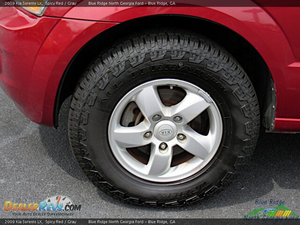 2009 Kia Sorento LX Spicy Red / Gray Photo #9