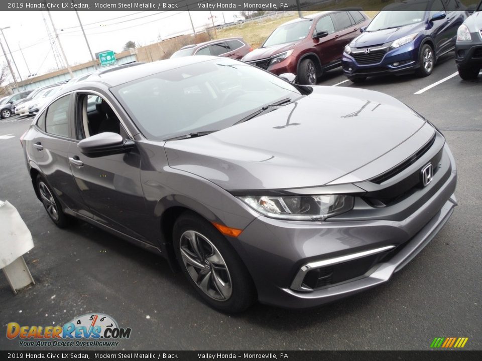 2019 Honda Civic LX Sedan Modern Steel Metallic / Black Photo #5