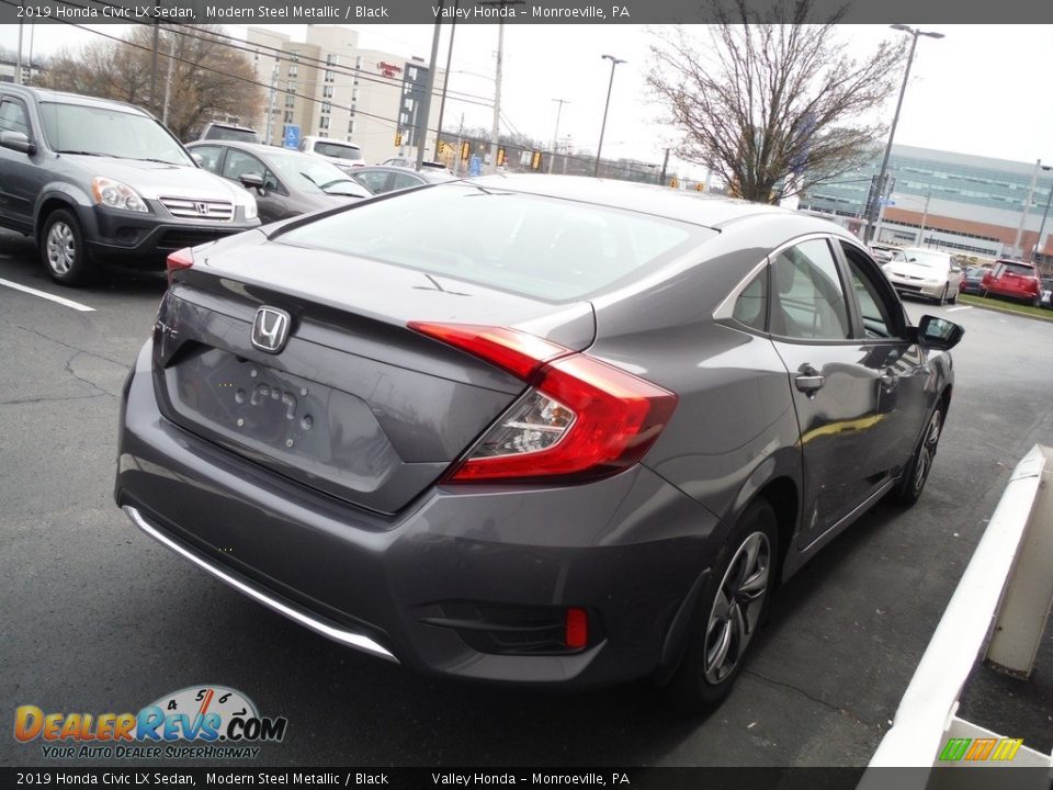 2019 Honda Civic LX Sedan Modern Steel Metallic / Black Photo #6