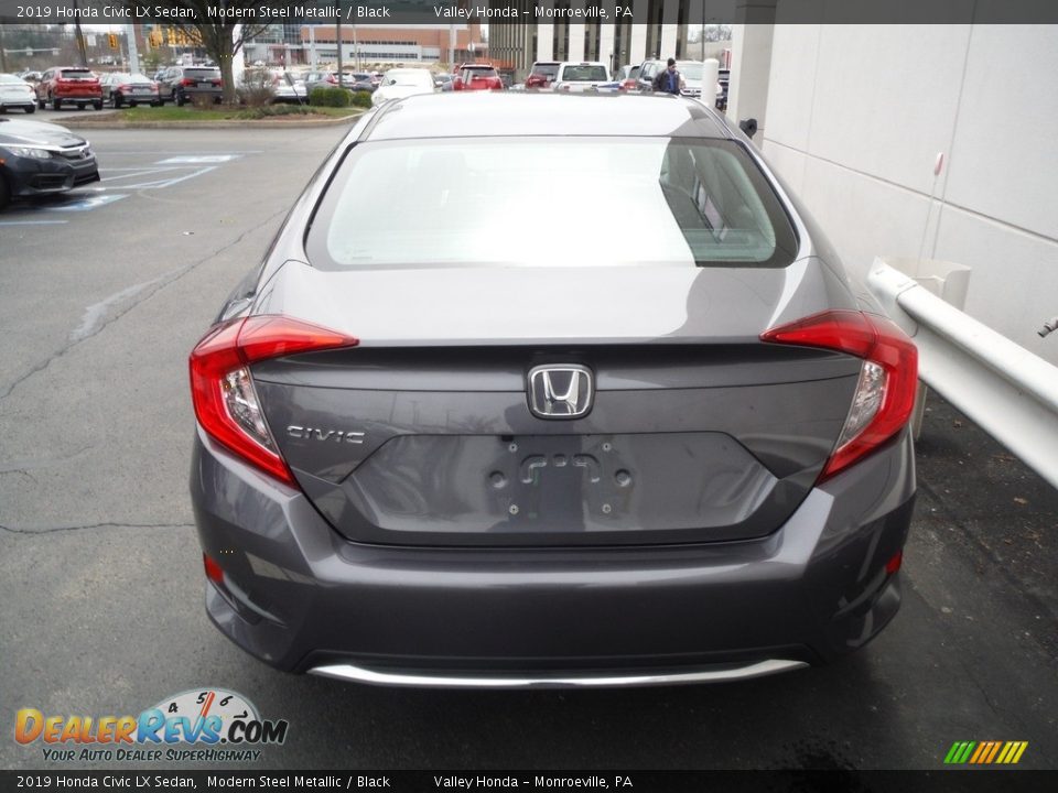 2019 Honda Civic LX Sedan Modern Steel Metallic / Black Photo #7