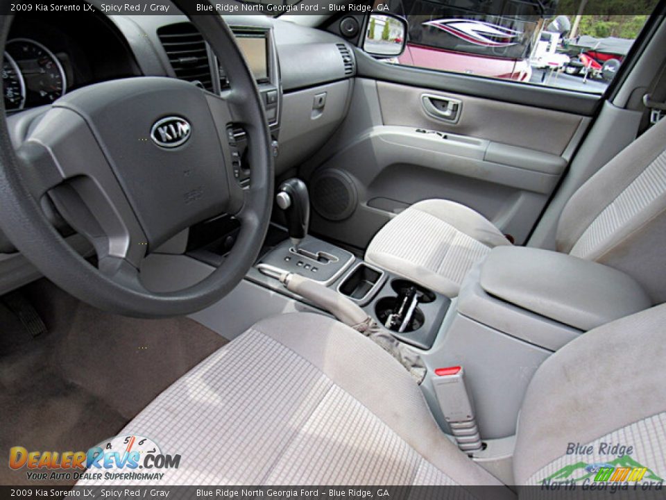 2009 Kia Sorento LX Spicy Red / Gray Photo #16