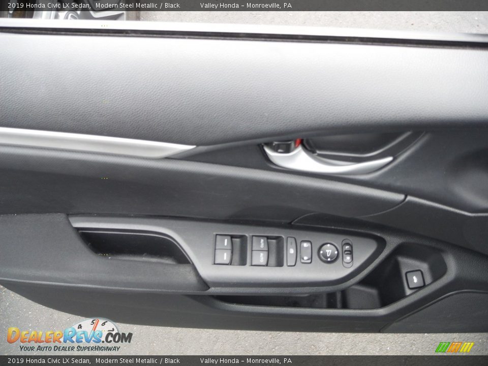 2019 Honda Civic LX Sedan Modern Steel Metallic / Black Photo #12
