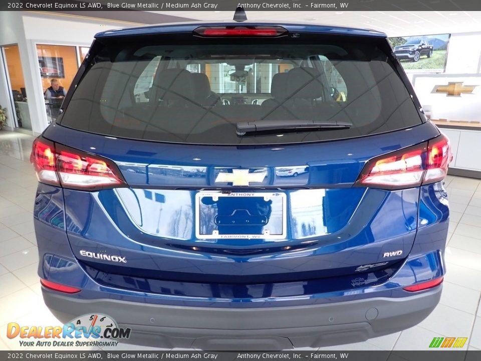 2022 Chevrolet Equinox LS AWD Blue Glow Metallic / Medium Ash Gray Photo #4