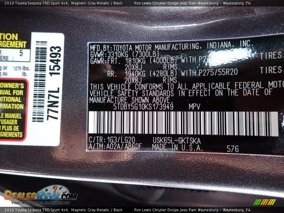 2019 Toyota Sequoia TRD Sport 4x4 Magnetic Gray Metallic / Black Photo #15