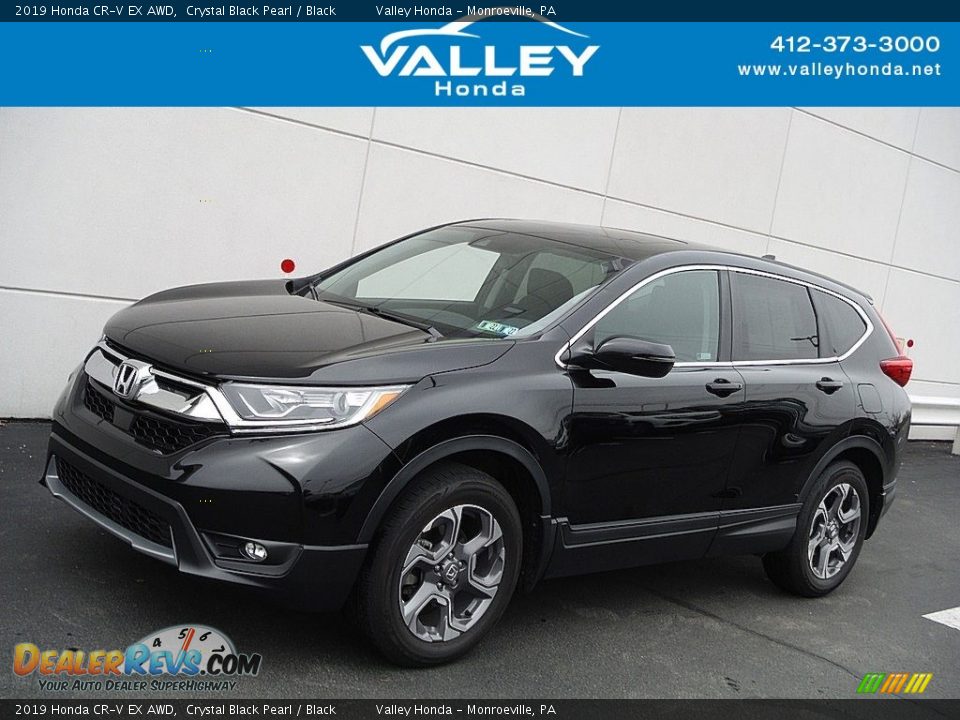 2019 Honda CR-V EX AWD Crystal Black Pearl / Black Photo #1