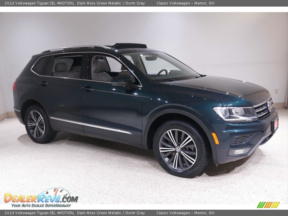 2019 Volkswagen Tiguan SEL 4MOTION Dark Moss Green Metallic / Storm Gray Photo #1