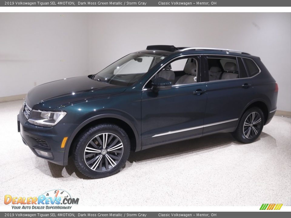 2019 Volkswagen Tiguan SEL 4MOTION Dark Moss Green Metallic / Storm Gray Photo #3