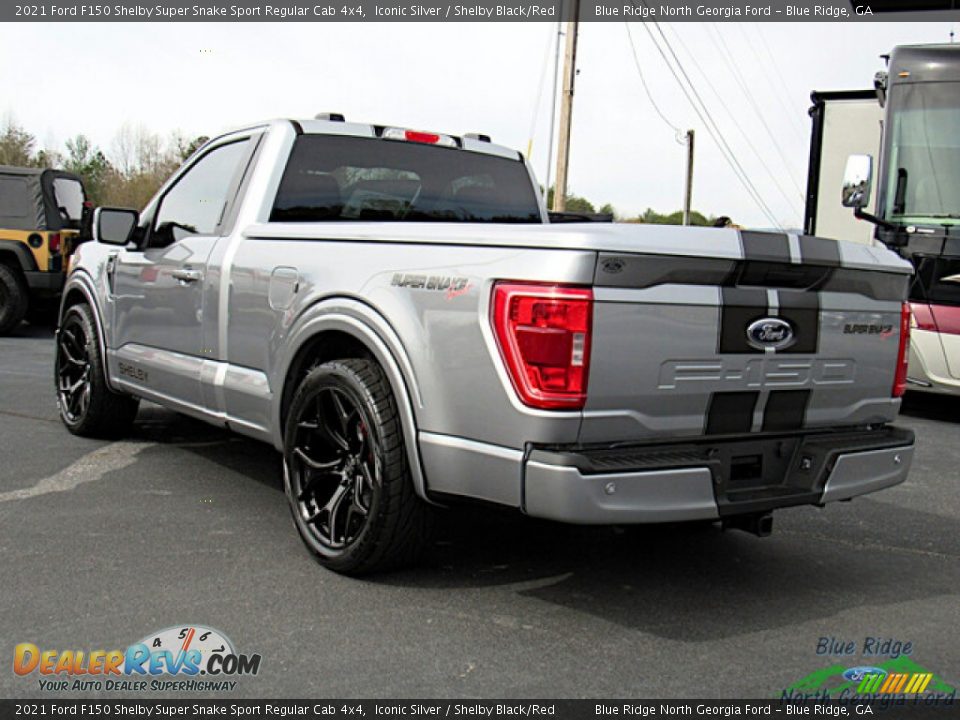 2021 Ford F150 Shelby Super Snake Sport Regular Cab 4x4 Iconic Silver / Shelby Black/Red Photo #3