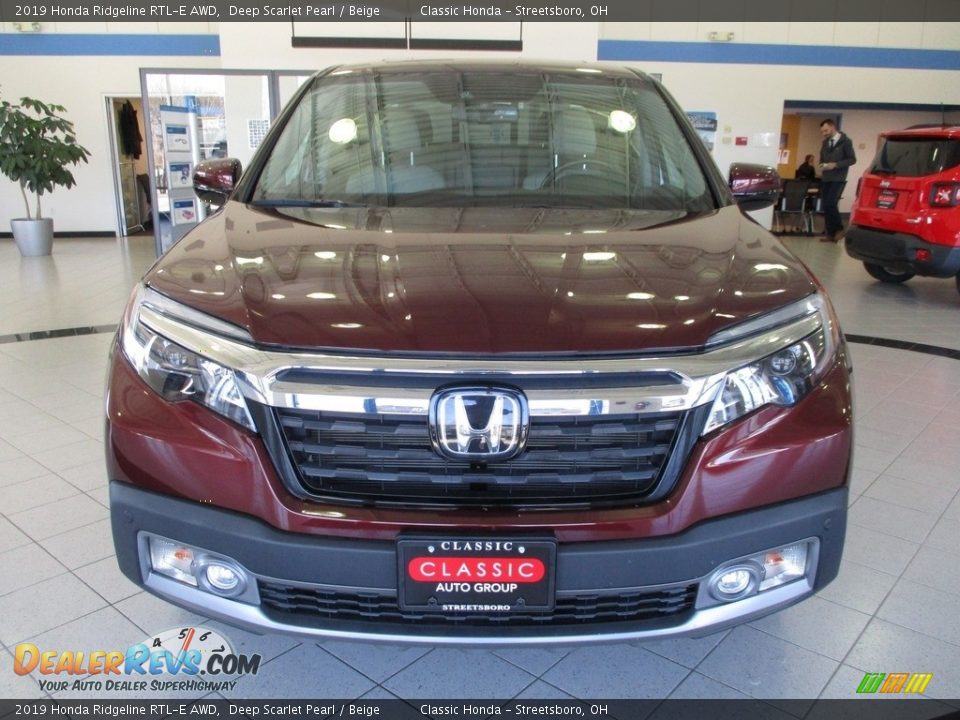2019 Honda Ridgeline RTL-E AWD Deep Scarlet Pearl / Beige Photo #2