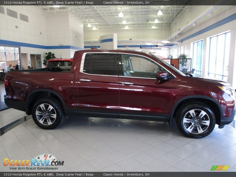 2019 Honda Ridgeline RTL-E AWD Deep Scarlet Pearl / Beige Photo #4
