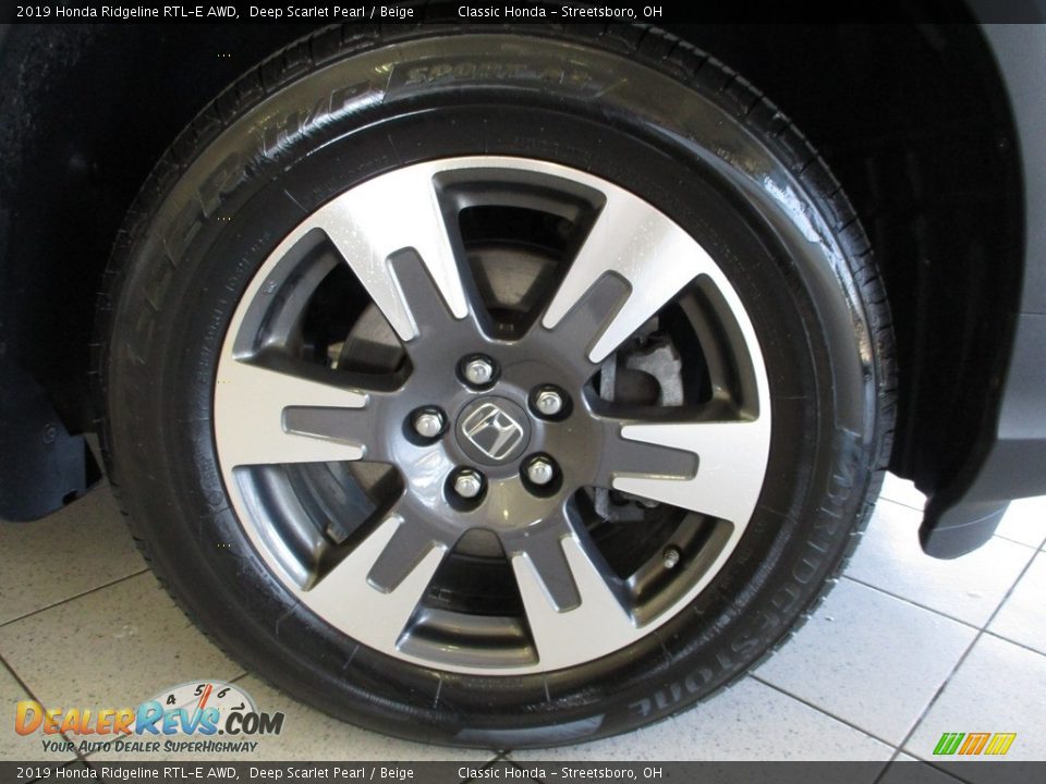 2019 Honda Ridgeline RTL-E AWD Deep Scarlet Pearl / Beige Photo #5