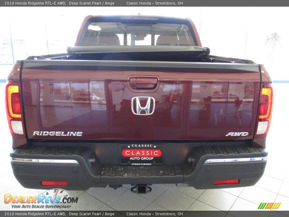 2019 Honda Ridgeline RTL-E AWD Deep Scarlet Pearl / Beige Photo #8