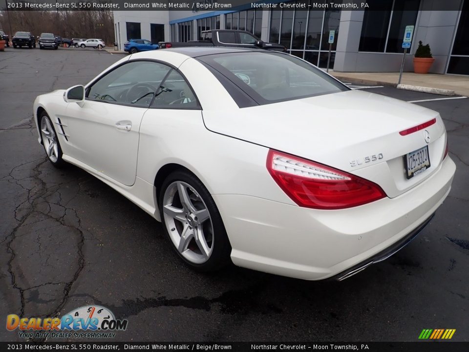 2013 Mercedes-Benz SL 550 Roadster Diamond White Metallic / Beige/Brown Photo #4