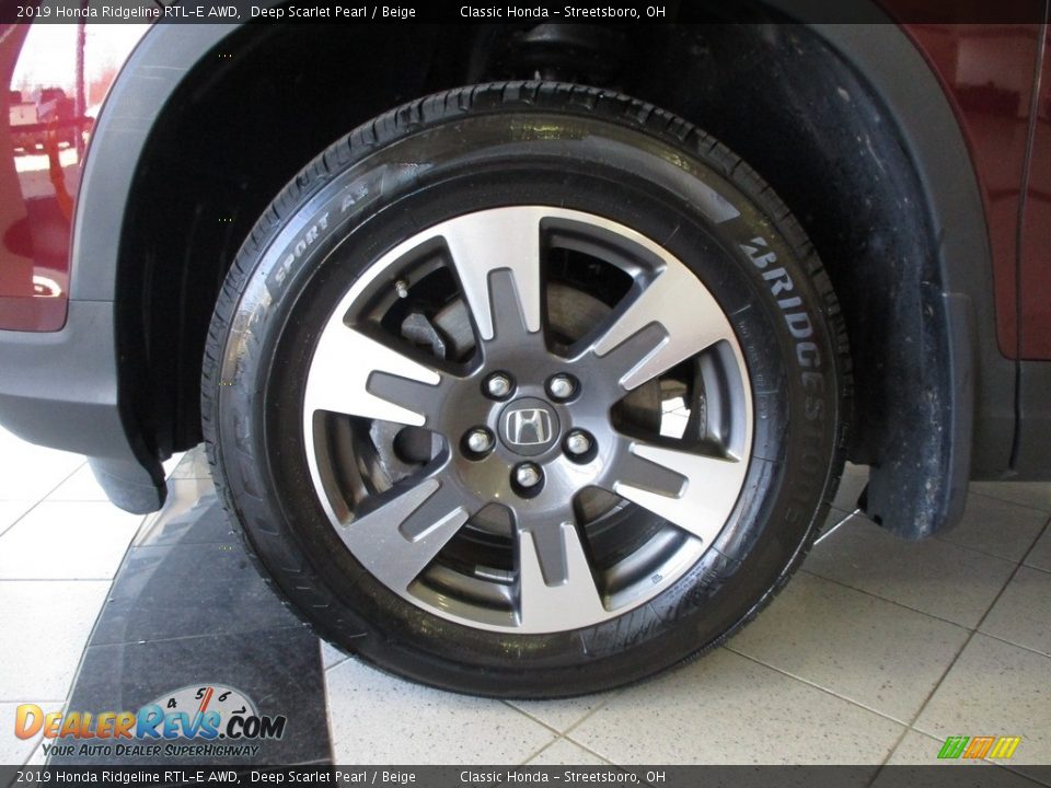 2019 Honda Ridgeline RTL-E AWD Deep Scarlet Pearl / Beige Photo #12