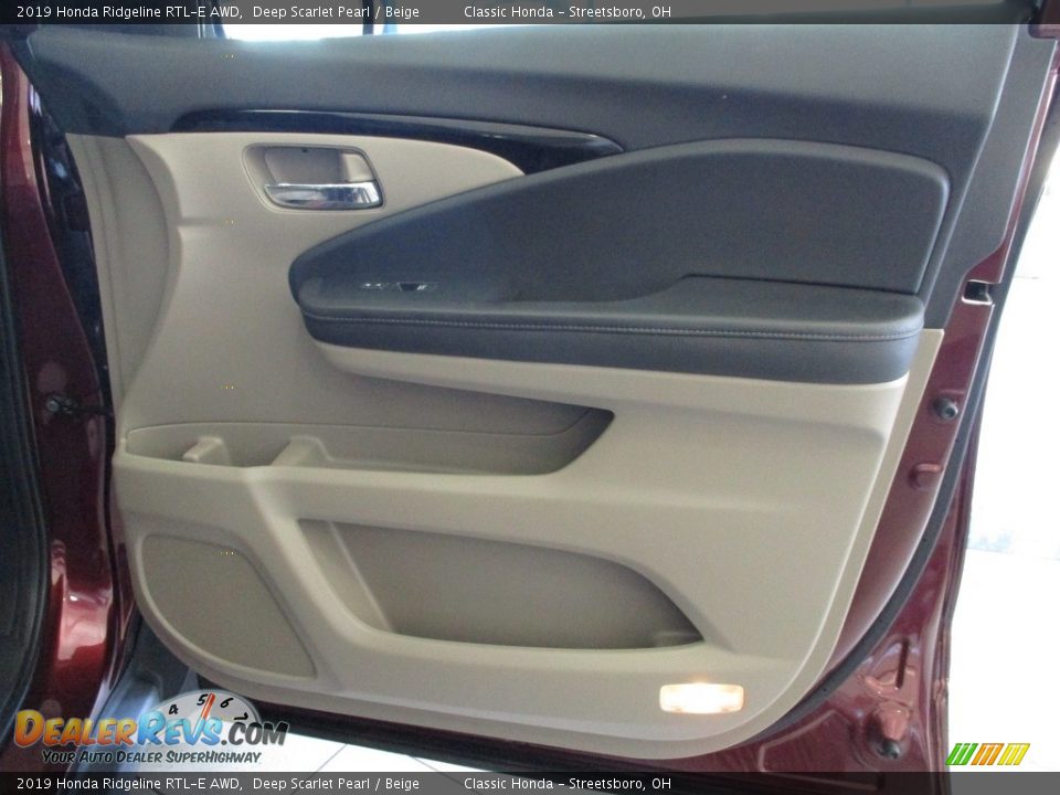 2019 Honda Ridgeline RTL-E AWD Deep Scarlet Pearl / Beige Photo #14
