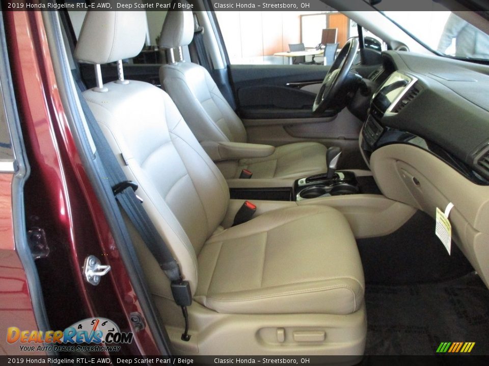 2019 Honda Ridgeline RTL-E AWD Deep Scarlet Pearl / Beige Photo #16