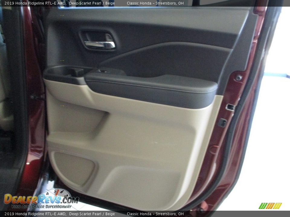 2019 Honda Ridgeline RTL-E AWD Deep Scarlet Pearl / Beige Photo #17