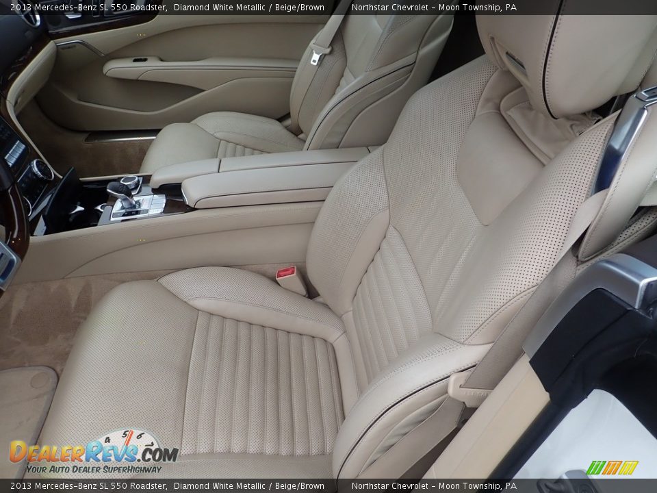 2013 Mercedes-Benz SL 550 Roadster Diamond White Metallic / Beige/Brown Photo #18