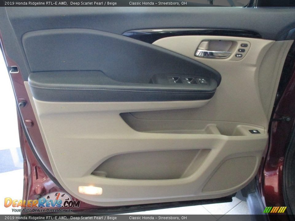 2019 Honda Ridgeline RTL-E AWD Deep Scarlet Pearl / Beige Photo #25