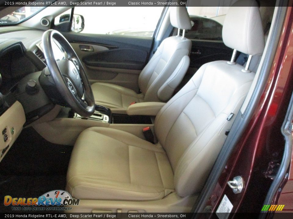 2019 Honda Ridgeline RTL-E AWD Deep Scarlet Pearl / Beige Photo #27
