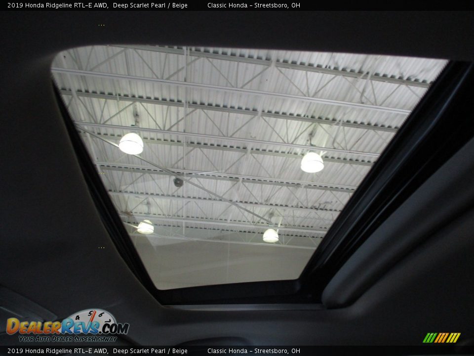 2019 Honda Ridgeline RTL-E AWD Deep Scarlet Pearl / Beige Photo #28