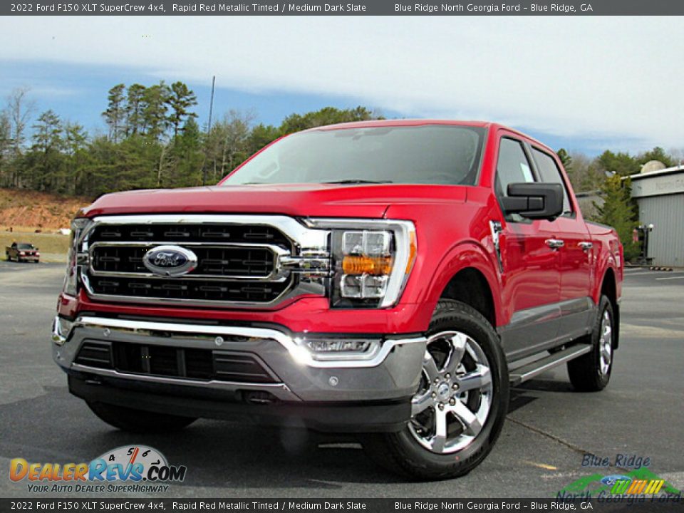2022 Ford F150 XLT SuperCrew 4x4 Rapid Red Metallic Tinted / Medium Dark Slate Photo #1