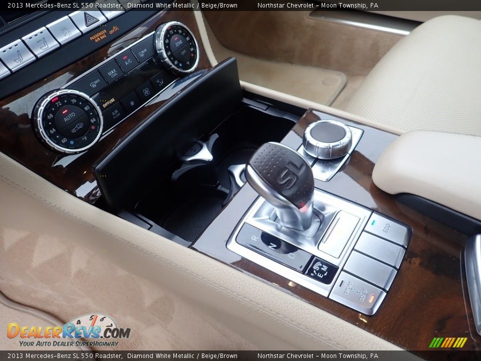 2013 Mercedes-Benz SL 550 Roadster Diamond White Metallic / Beige/Brown Photo #23