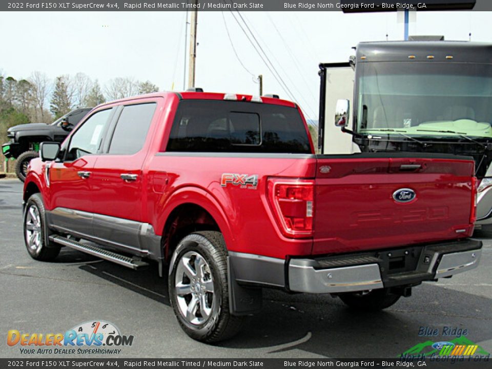 2022 Ford F150 XLT SuperCrew 4x4 Rapid Red Metallic Tinted / Medium Dark Slate Photo #3