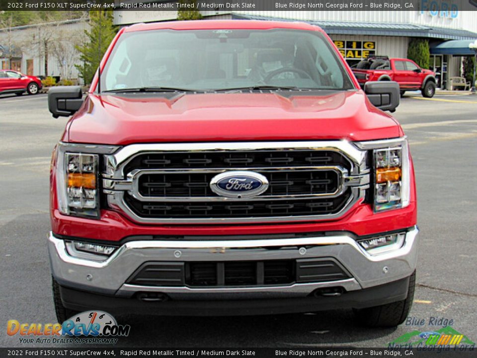2022 Ford F150 XLT SuperCrew 4x4 Rapid Red Metallic Tinted / Medium Dark Slate Photo #4