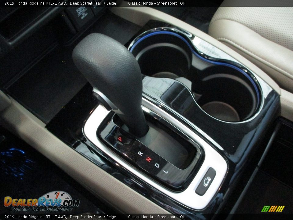 2019 Honda Ridgeline RTL-E AWD Deep Scarlet Pearl / Beige Photo #34