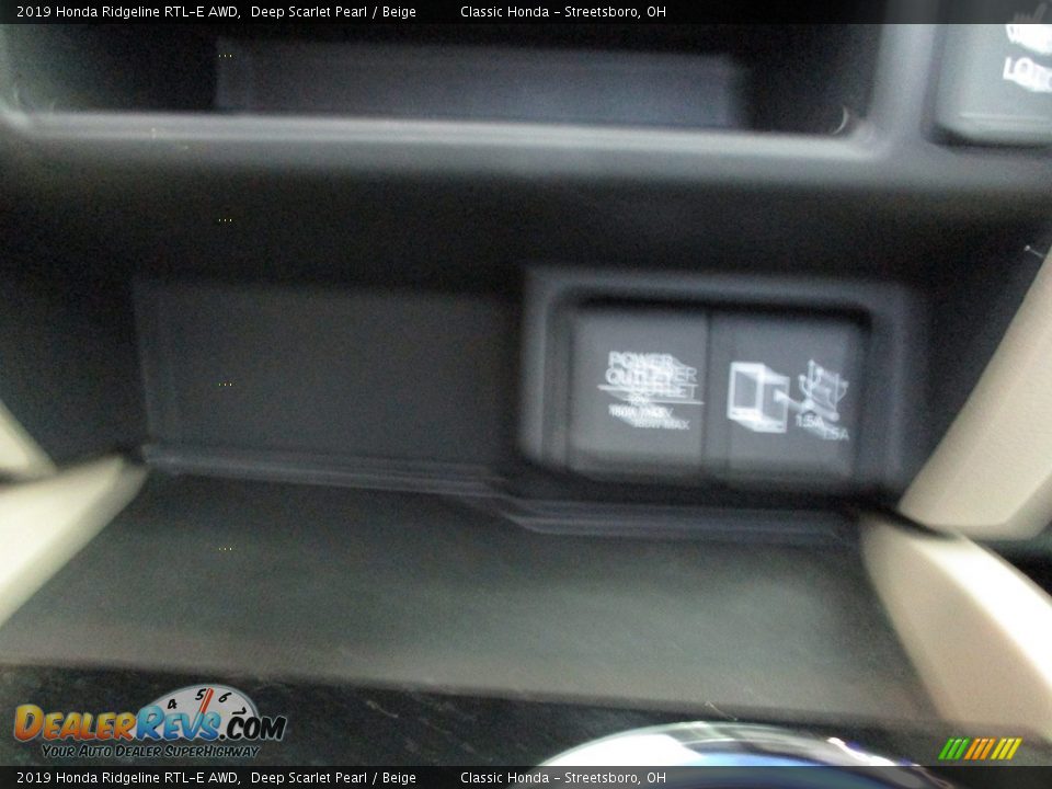 2019 Honda Ridgeline RTL-E AWD Deep Scarlet Pearl / Beige Photo #35