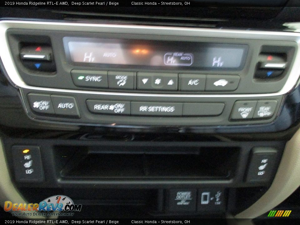 2019 Honda Ridgeline RTL-E AWD Deep Scarlet Pearl / Beige Photo #36