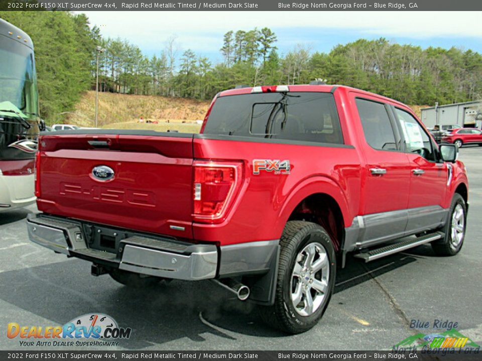 2022 Ford F150 XLT SuperCrew 4x4 Rapid Red Metallic Tinted / Medium Dark Slate Photo #6
