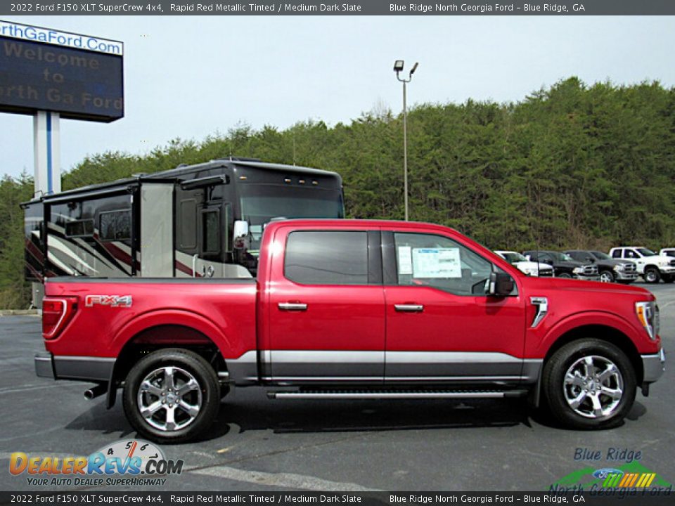 2022 Ford F150 XLT SuperCrew 4x4 Rapid Red Metallic Tinted / Medium Dark Slate Photo #7
